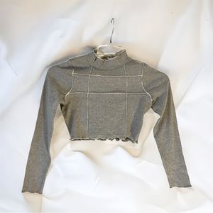 AGRADE TURTLE NECK STITCH DETAILING LONG SLEEVE KNIT TOP GIRL SIZE S